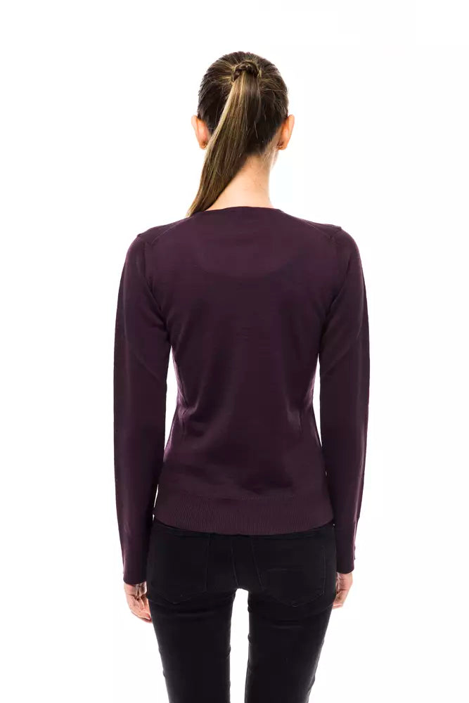 Purple Wool Women Sweater