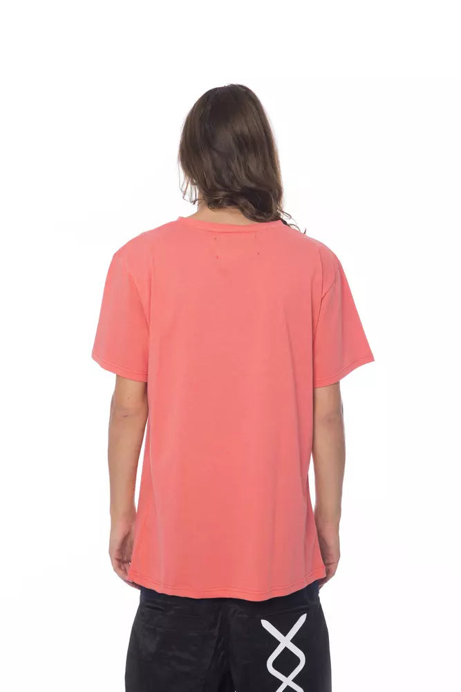 Rosa Baumwoll-T-Shirt für Herren