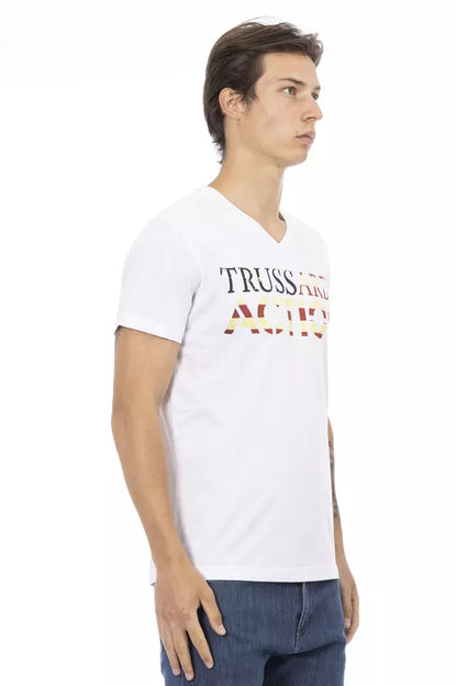 Camiseta de algodón blanca para hombre