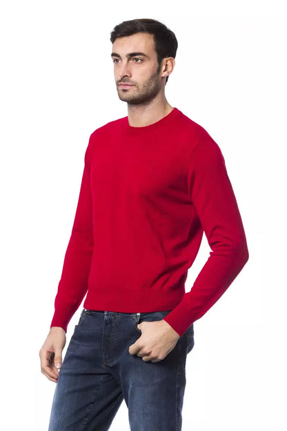 Roter Herrenpullover aus Merinowolle