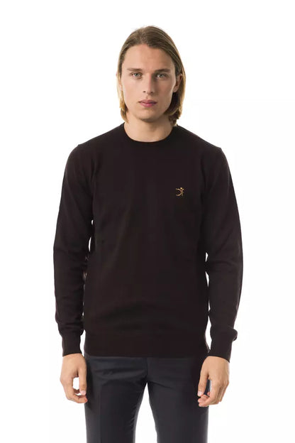 Brown Merino Wool Men Sweater