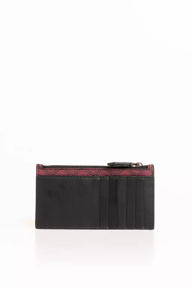 Cartera de hombre de piel Crespo roja