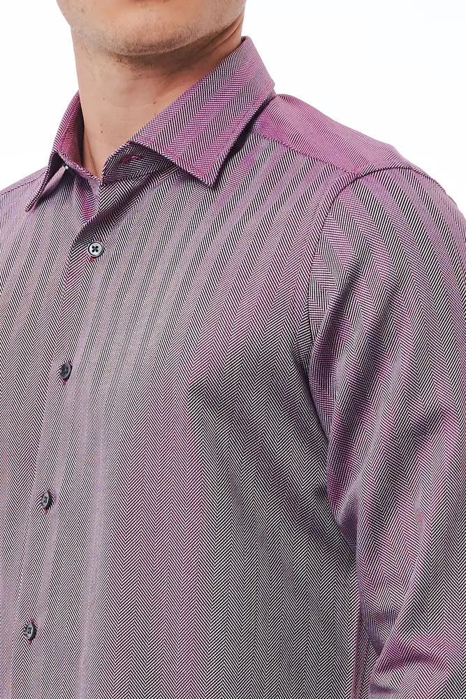 Burgundy Cotton Men Shirt