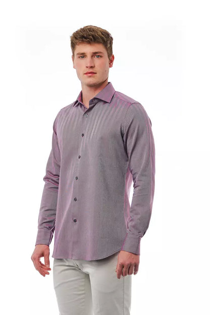 Burgundy Cotton Men Shirt