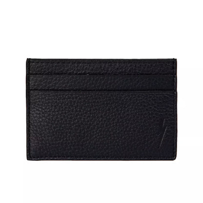 Cartera de cuero negra para hombre