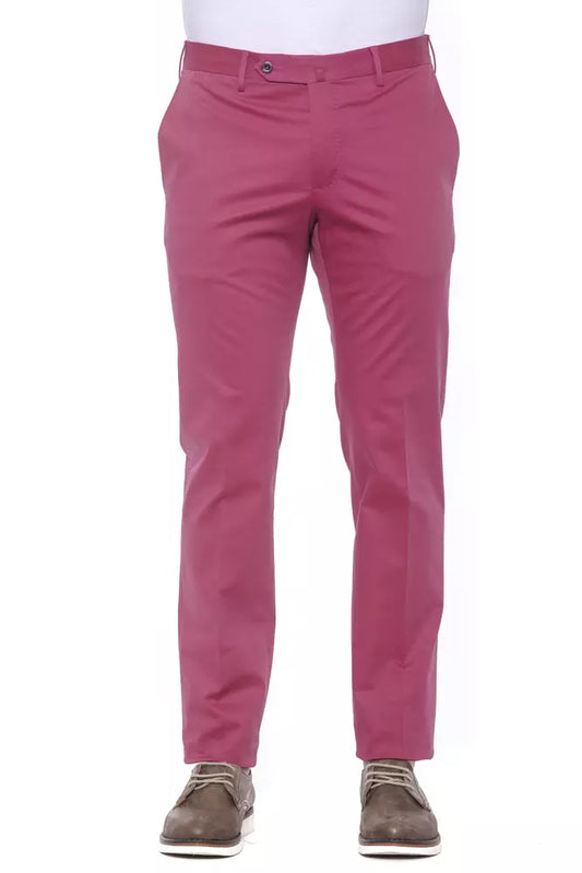 Pantalón de algodón fucsia para hombre