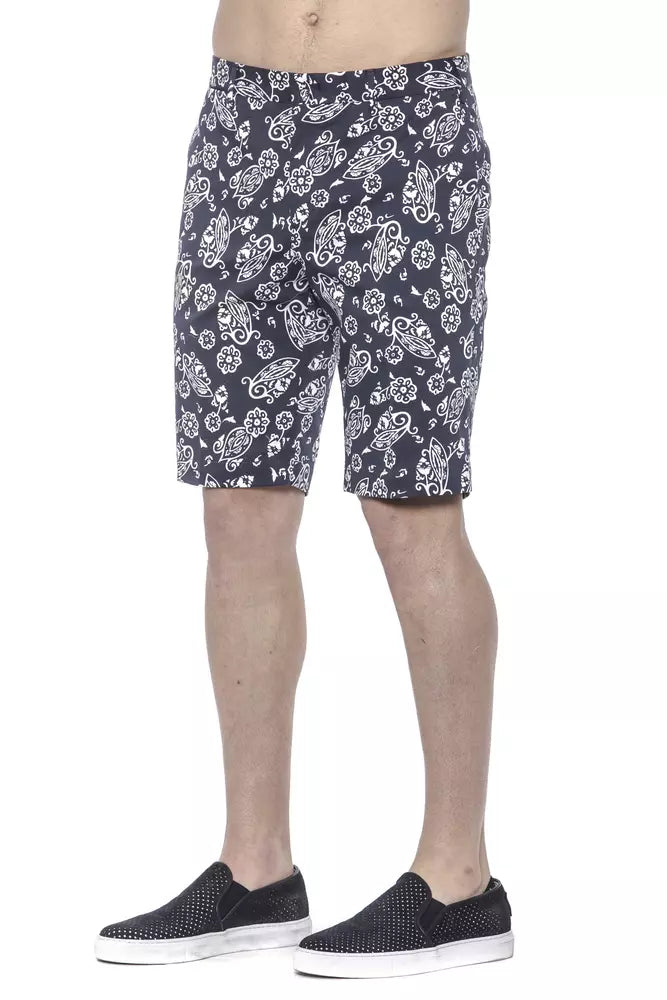 Blaue Bermudashorts aus Baumwolle für Herren