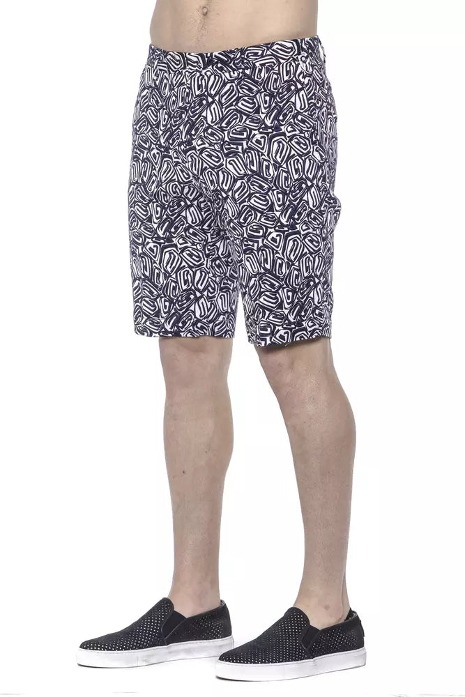 Blaue Bermudashorts aus Baumwolle für Herren