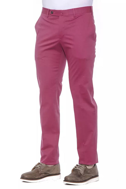 Pantalón de algodón fucsia para hombre