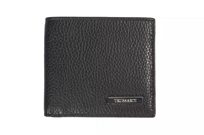 Cartera de cuero negra para hombre