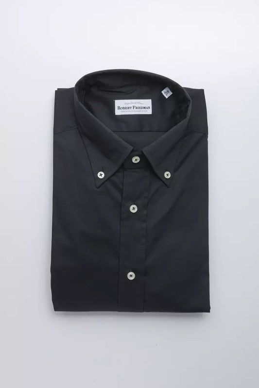 Black Cotton Men Shirt