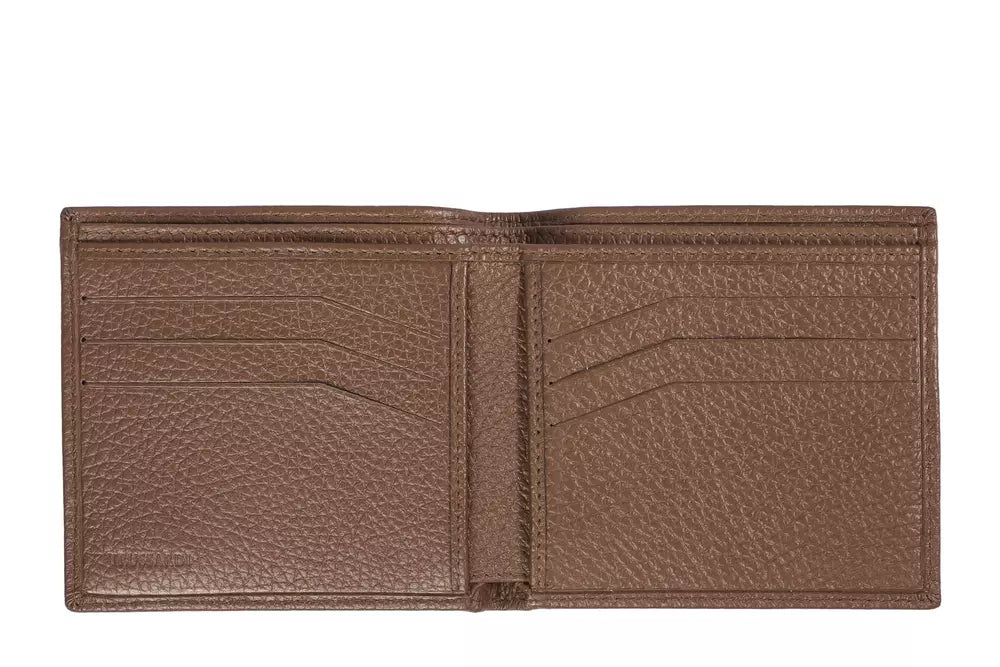 Cartera de piel marrón para hombre