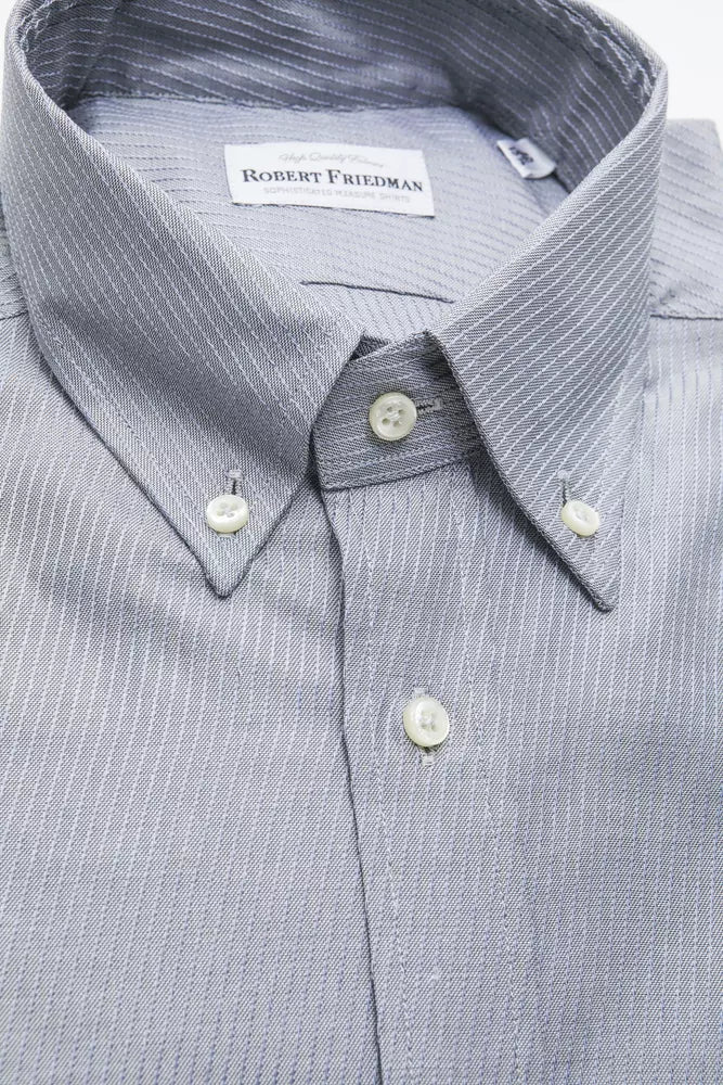 Camisa de algodón beige para hombre