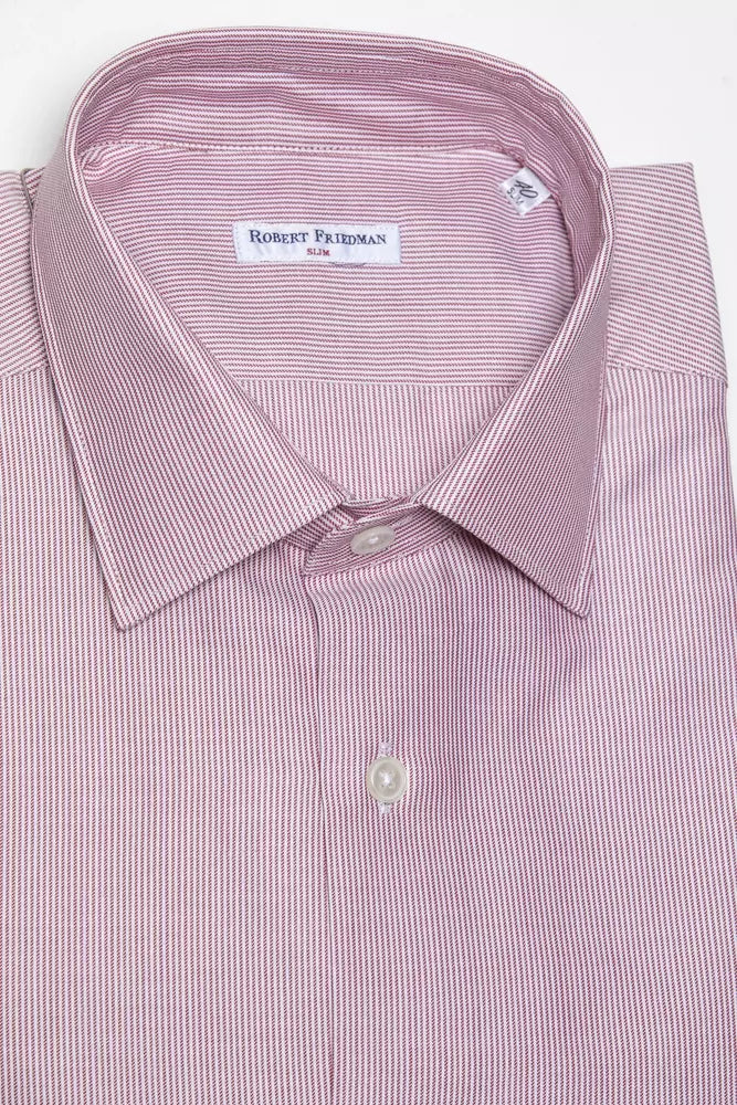 Camisa de algodón rosa para hombre