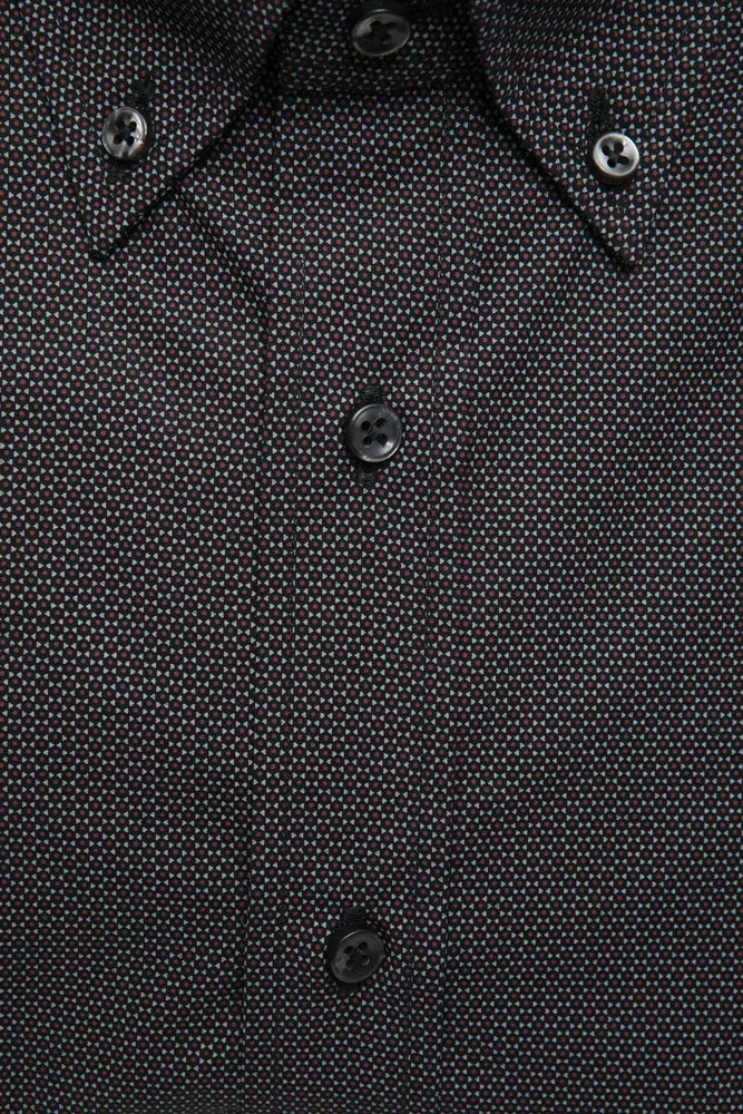 Black Cotton Men Shirt