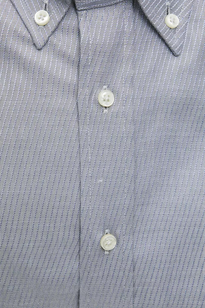 Camisa de algodón beige para hombre