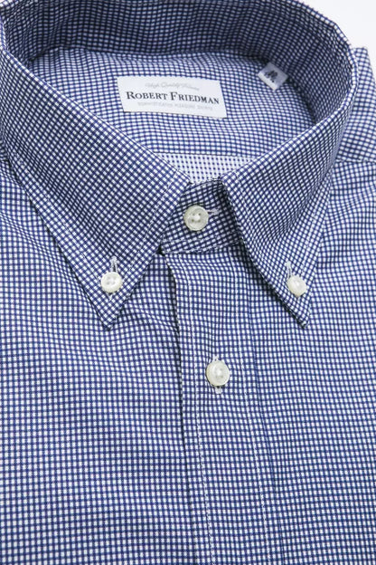 Camisa de algodón azul para hombre