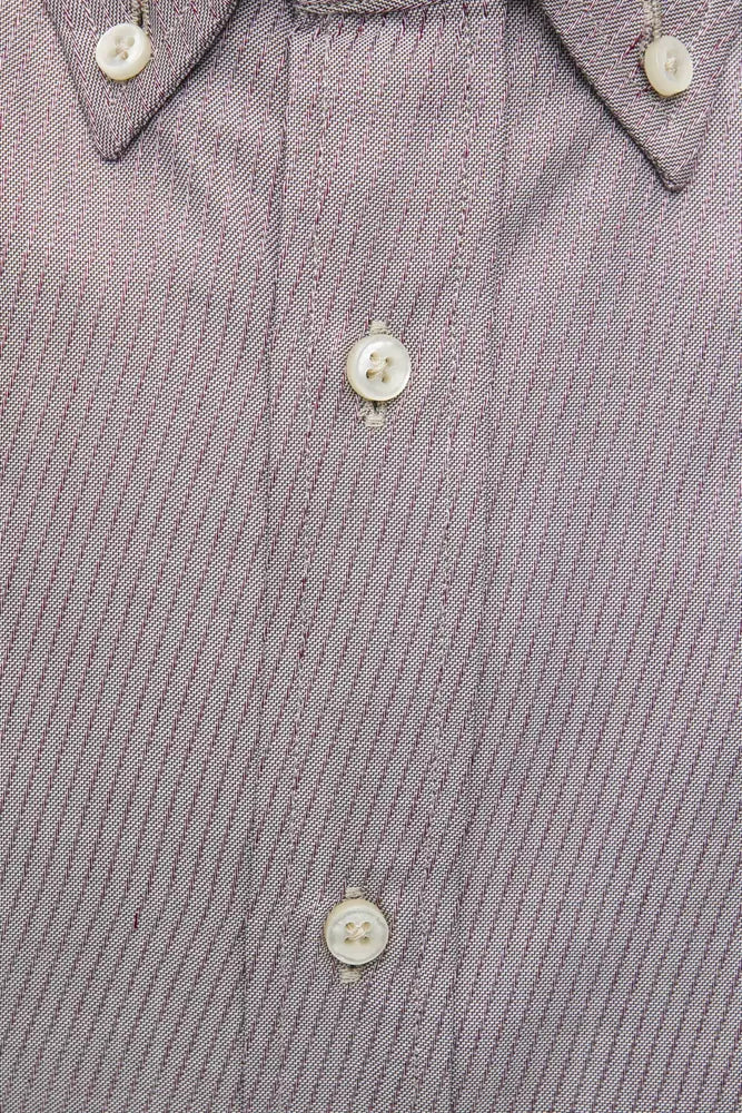 Camisa de algodón beige para hombre