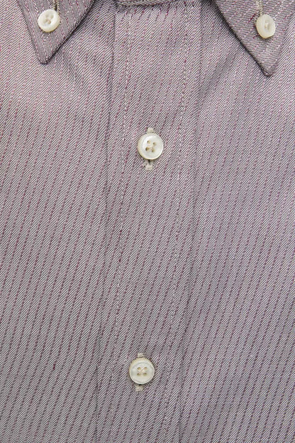 Camisa de algodón beige para hombre