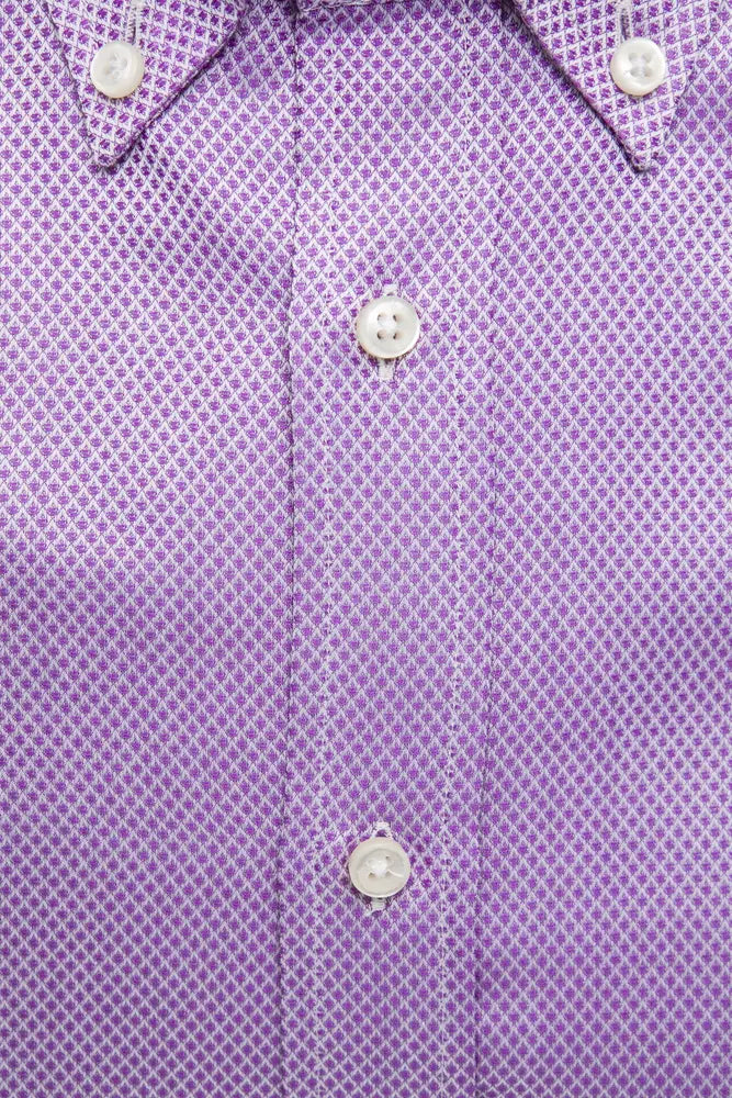 Camisa de algodón rosa para hombre