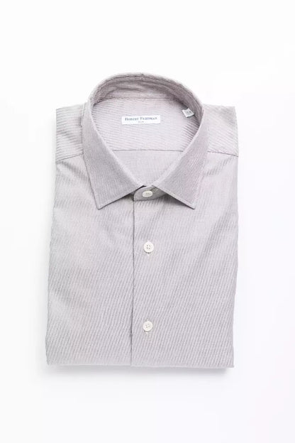 Camisa de algodón beige para hombre