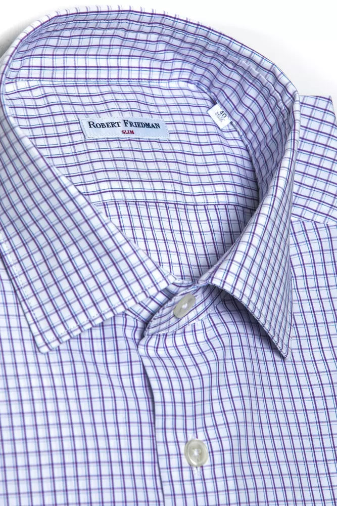 Camisa de algodón color burdeos para hombre