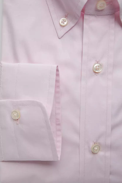 Camisa de algodón rosa para hombre