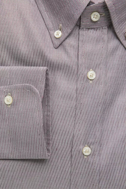 Camisa de algodón beige para hombre