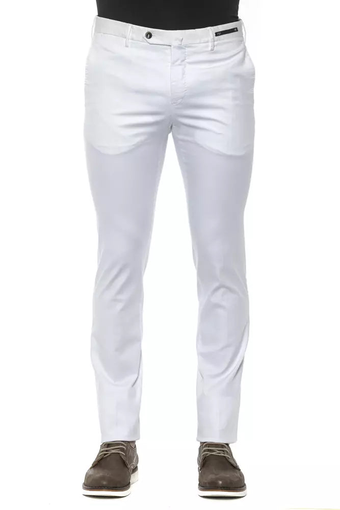 Pantalón de algodón blanco para hombre