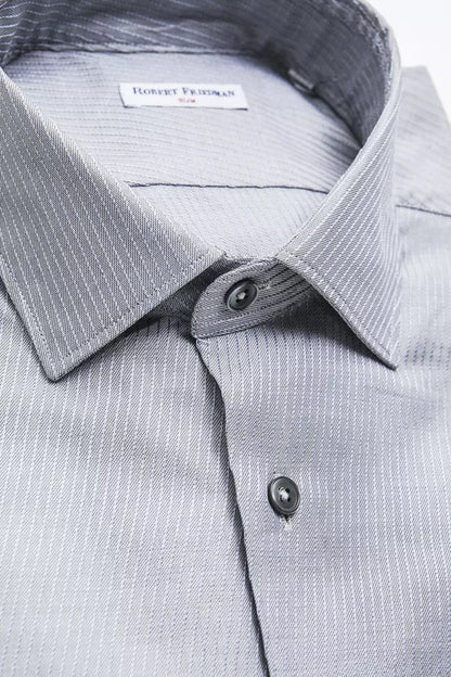 Camisa de algodón beige para hombre