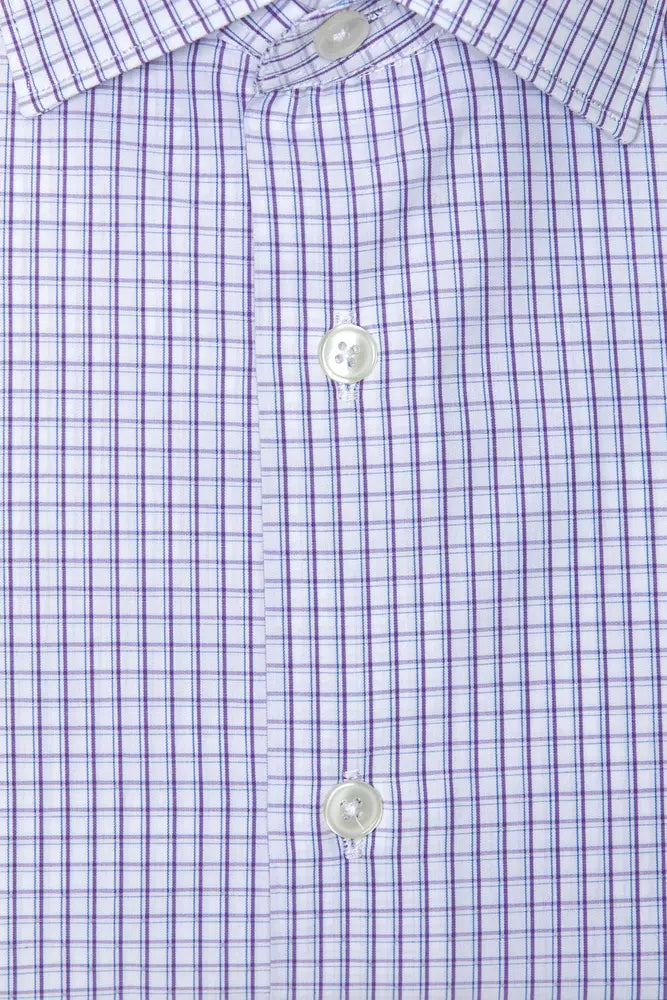 Camisa de algodón color burdeos para hombre