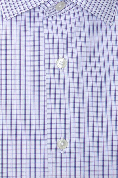 Camisa de algodón color burdeos para hombre