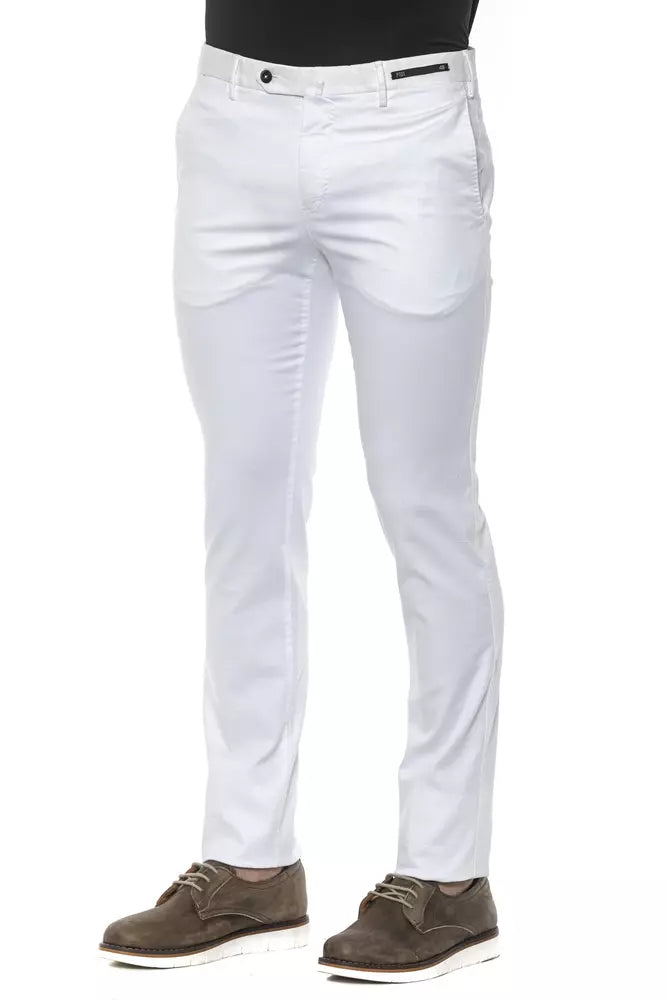 Pantalón de algodón blanco para hombre