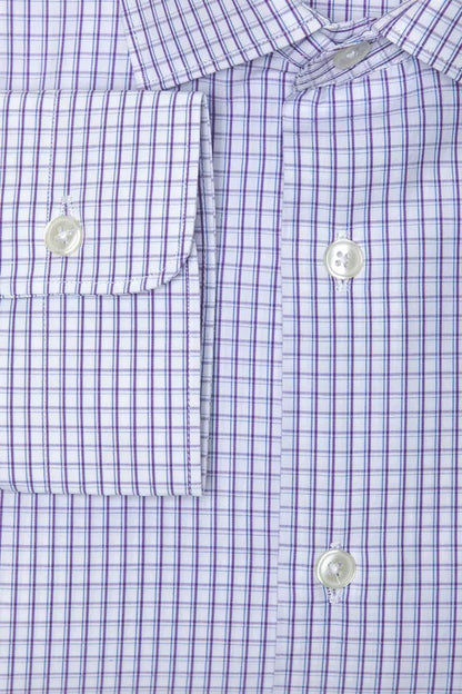 Camisa de algodón color burdeos para hombre