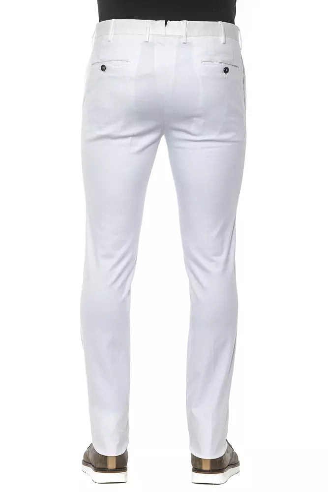 Pantalón de algodón blanco para hombre