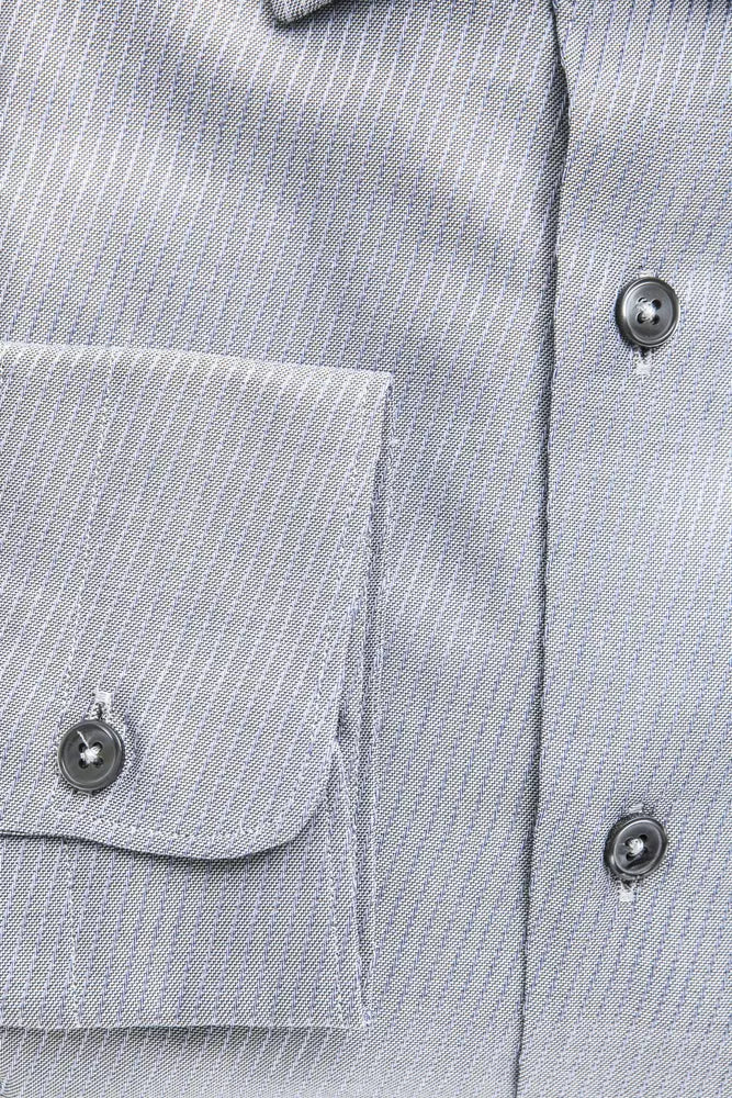 Camisa de algodón beige para hombre