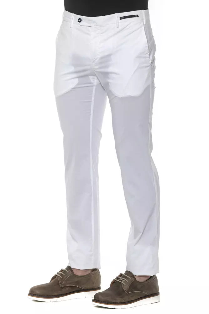 Pantalón de algodón blanco para hombre