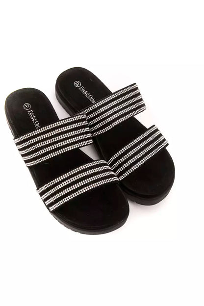 Silver Textile Women Sandal