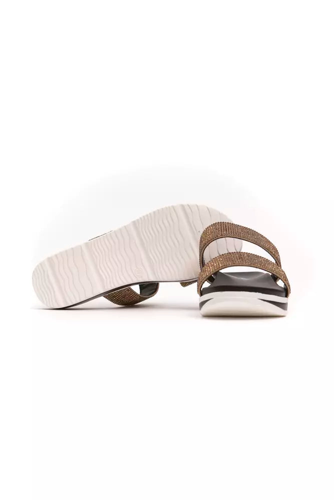 Beige Textile Women Sandal