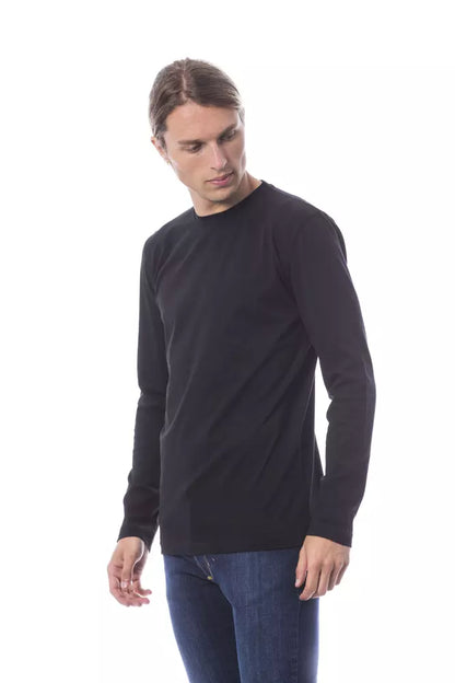 Black Cotton Men T-Shirt