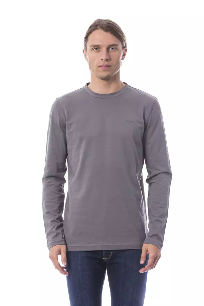 Camiseta de algodón gris para hombre