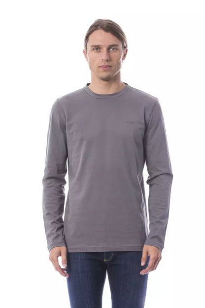 Camiseta de algodón gris para hombre