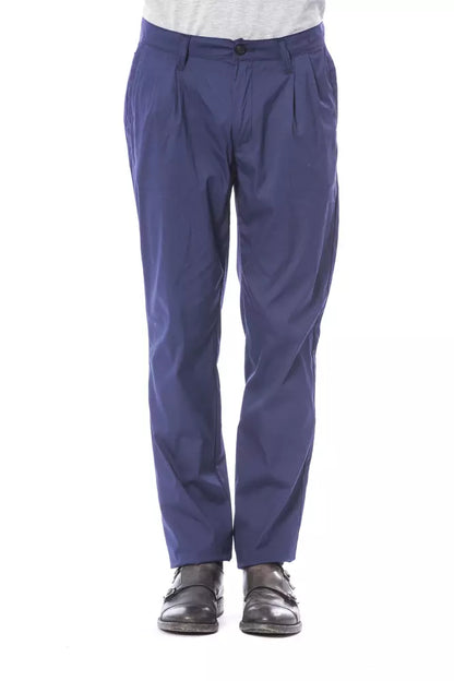 Pantalones chinos de algodón azul para hombre