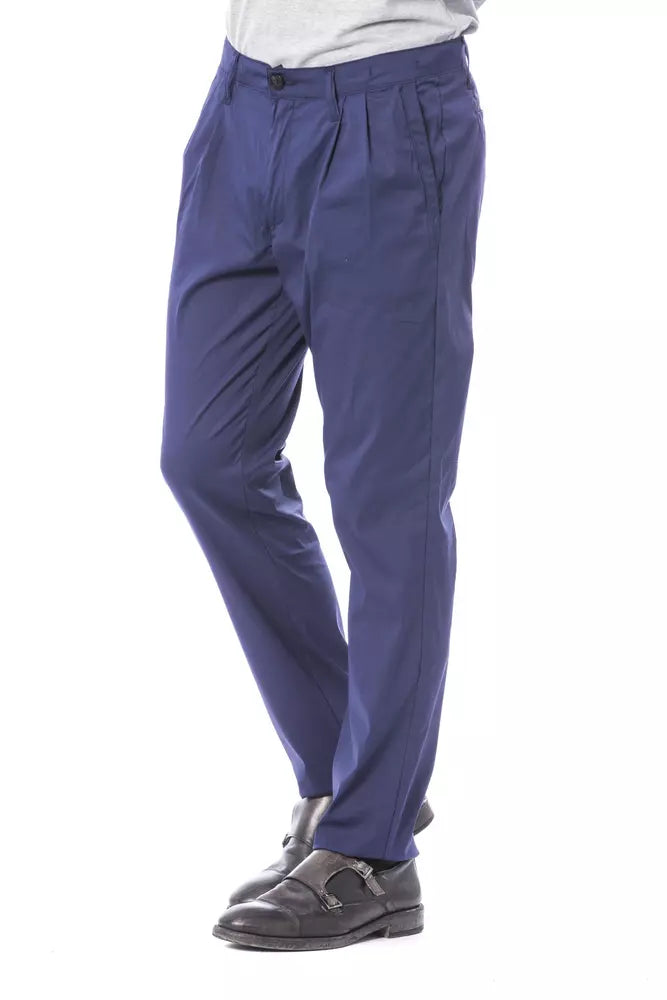 Pantalones chinos de algodón azul para hombre