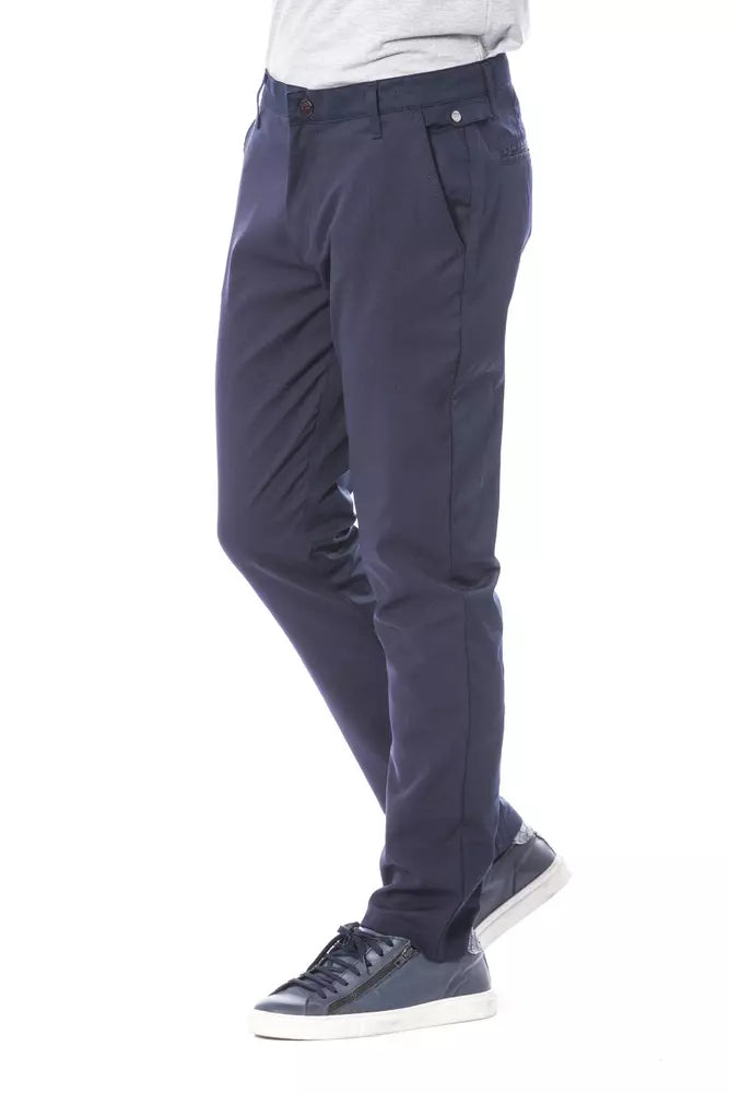 Blaue Polyesterhose für Herren