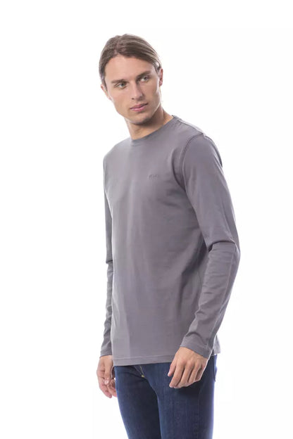 Camiseta de algodón gris para hombre