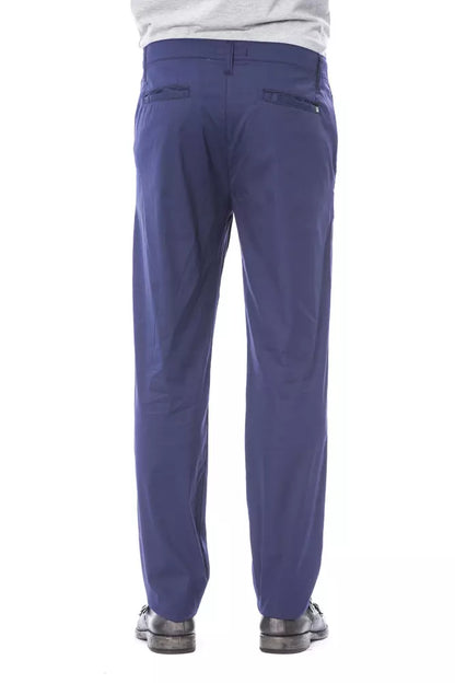 Pantalones chinos de algodón azul para hombre