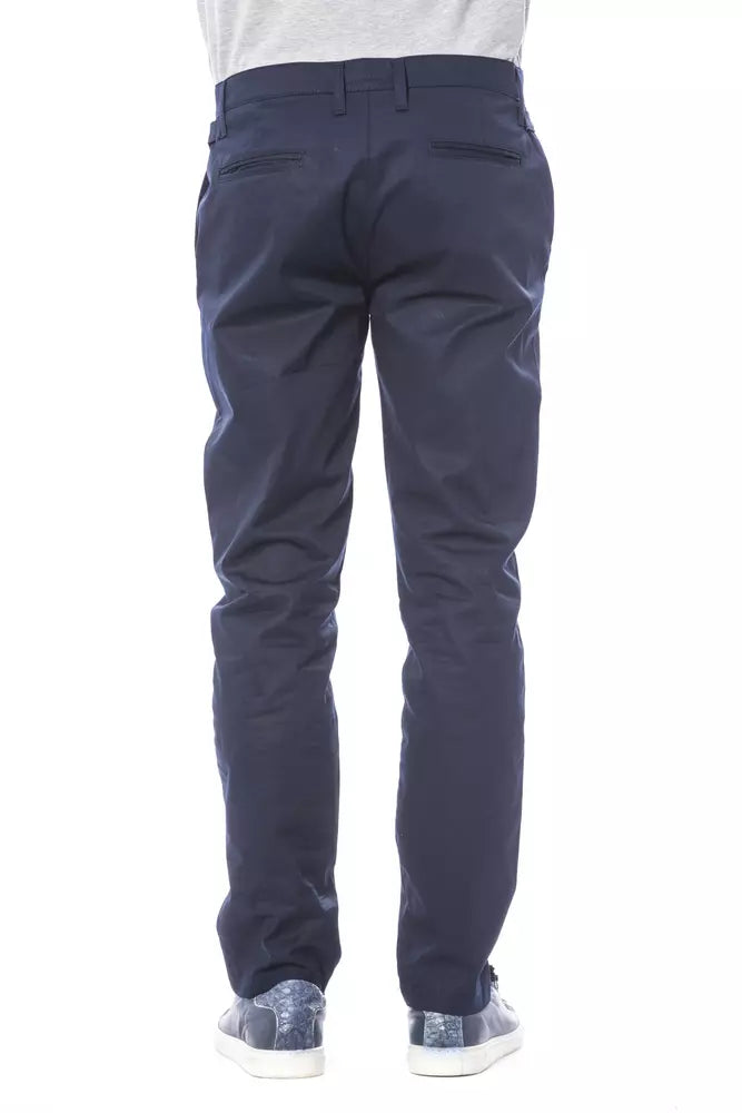 Blaue Polyesterhose für Herren