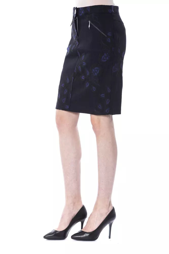 Black Cotton Women Skirt