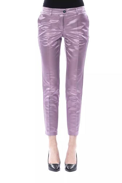 Pantalón de mujer de algodón morado